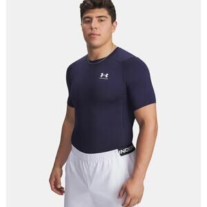NWT Under Armour HeatGear Compression Short Sleeve in Midnight Navy size Large